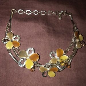 Tan and Silver Bracelet